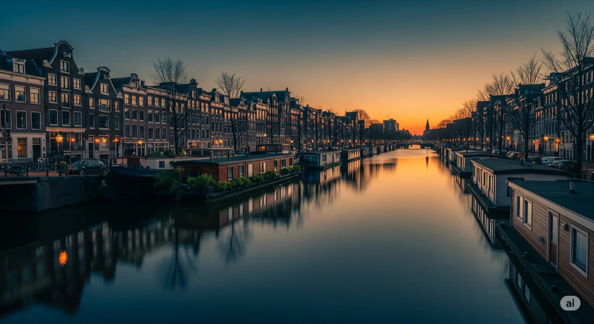 Amsterdam at golden hour - Business Class destination guide