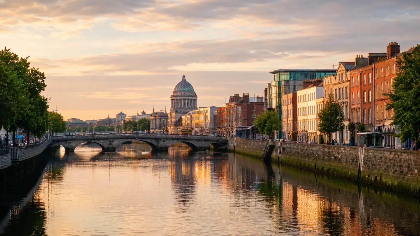 Dublin at golden hour - Aer Lingus Business Class destination