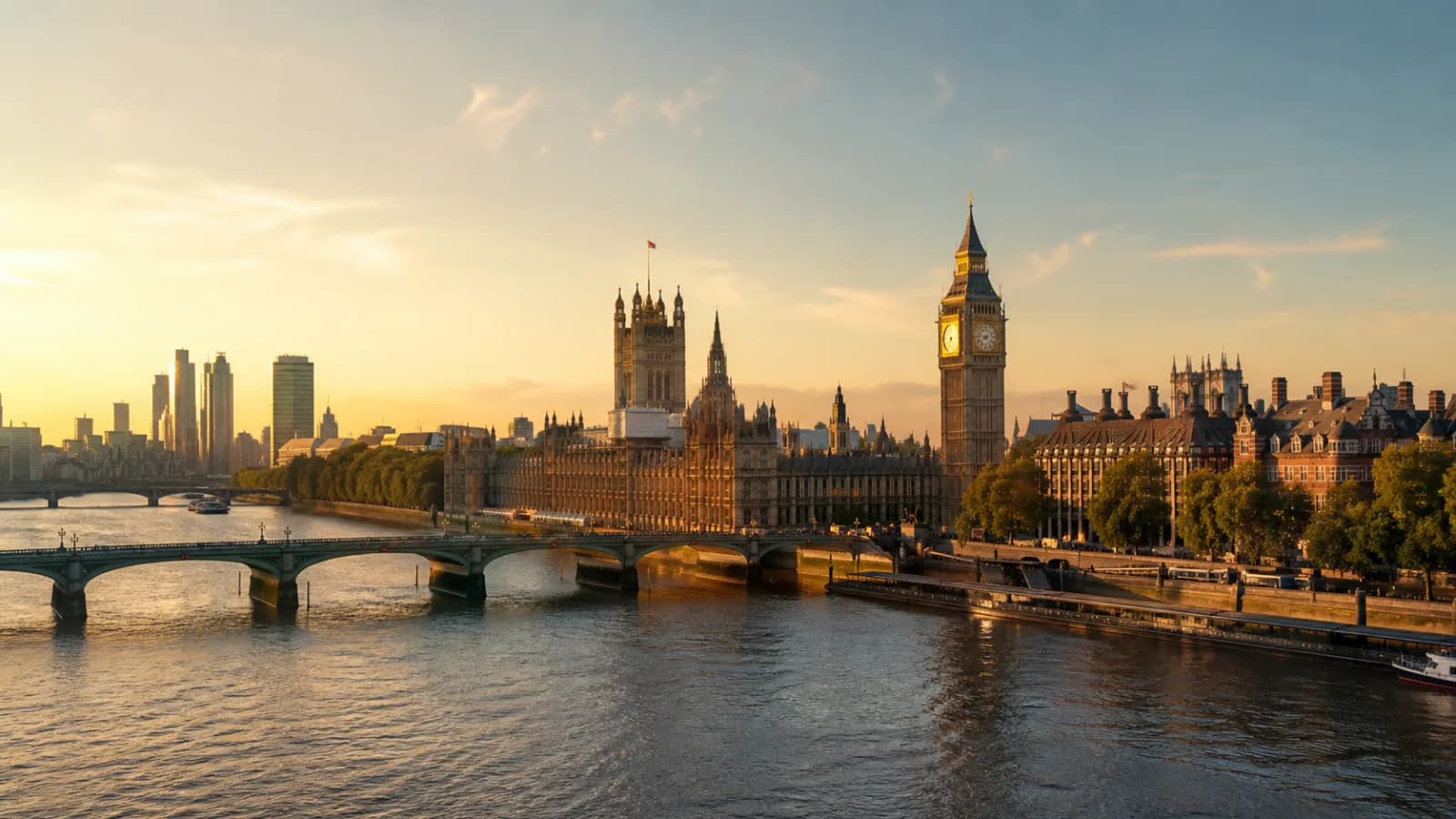 London at golden hour - JetBlue Mint Business Class destination