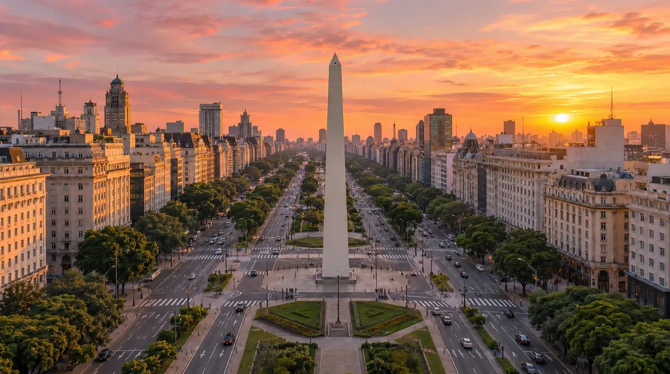 Argentina at golden hour - Business Class destination guide