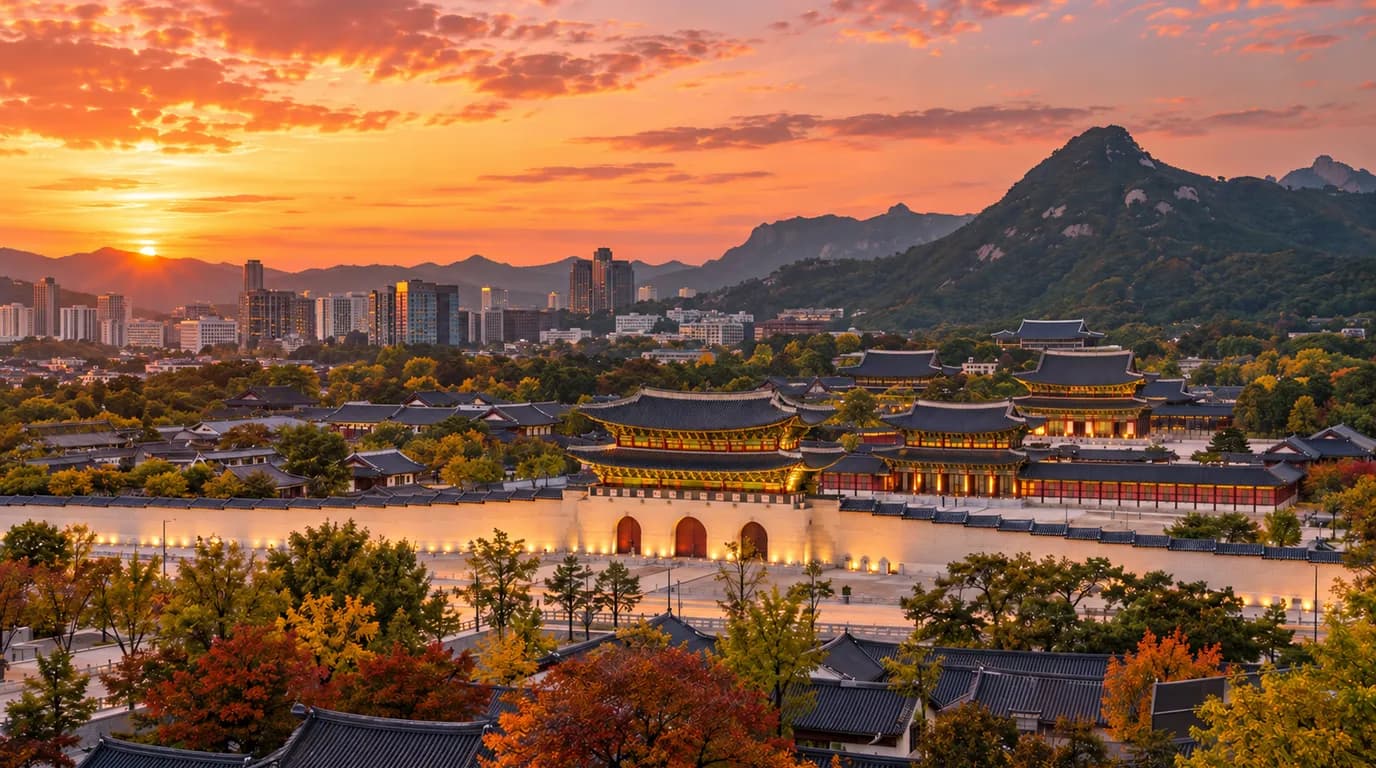 South Korea at golden hour - Business Class destination guide