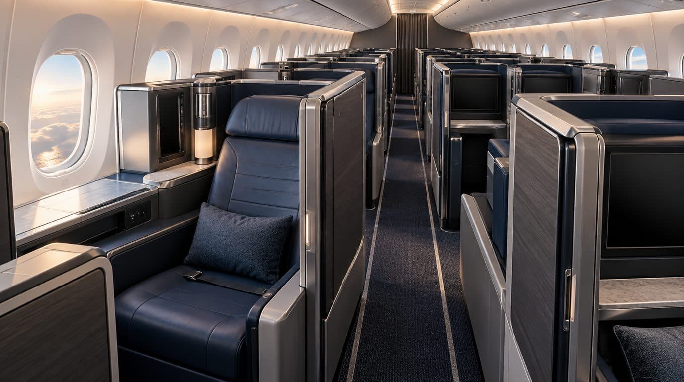 Illustration: American Airlines Business Class cabin