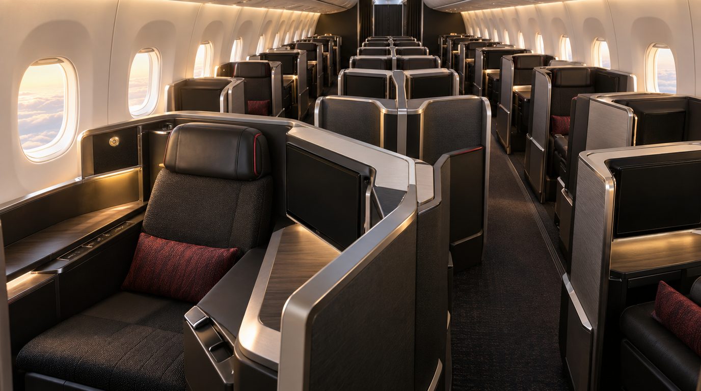 Illustration: Air Canada Business Class cabin