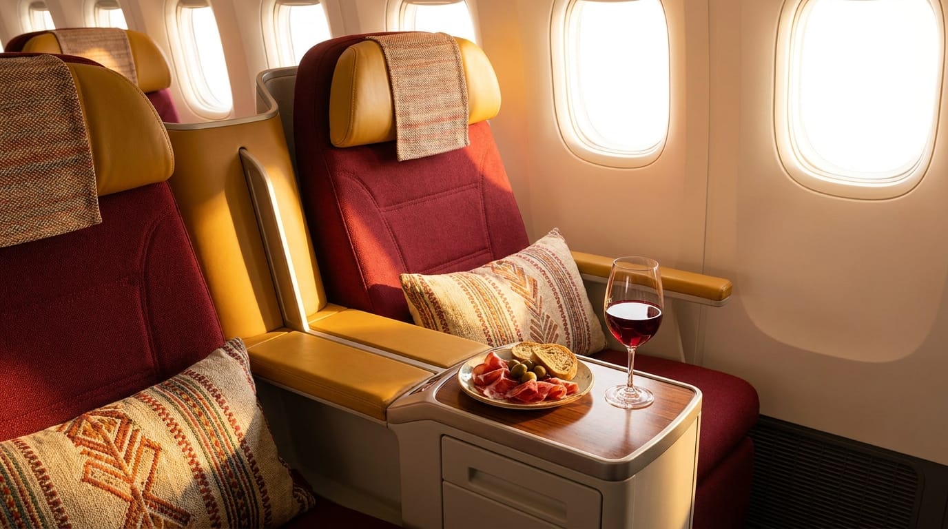 Illustration: Iberia Business Class cabin